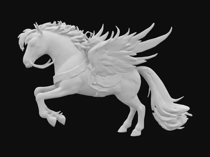 3D model for Subject: white Horse of the Apocalypse, an ominous warhorse embodying doom and destruction.
Style: Dark fantasy, mythological, and heavily detailed.
Material: Shadow-infused white armor with engraved ancient runes, glowing crimson eyes, ethereal mist mane and tail.
Details: A towering, muscular warhorse clad in cracked, battle-worn black armor adorned with mystical engravings. Its eyes burn with an eerie crimson glow. The mane and tail flow like living shadow mist, moving as if sentient.