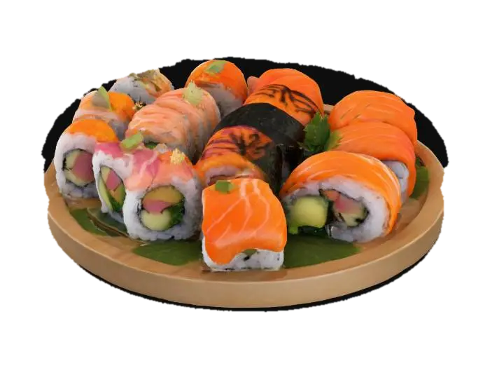 sushi - Rice 3D model, vytvořený pomocí AI