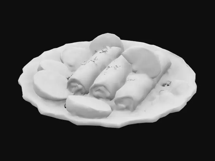 3D model for Syrian Yabrak with cut lemons.