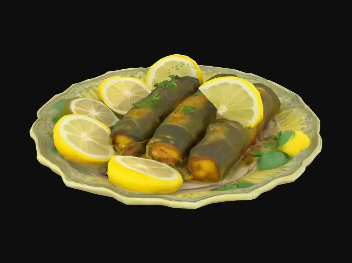 3D model for Syrian Yabrak with cut lemons.