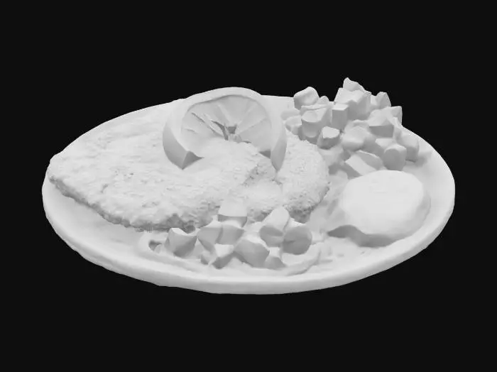 3D model for [Wien]Wiener Schnitzel, #AroundTheWorld#