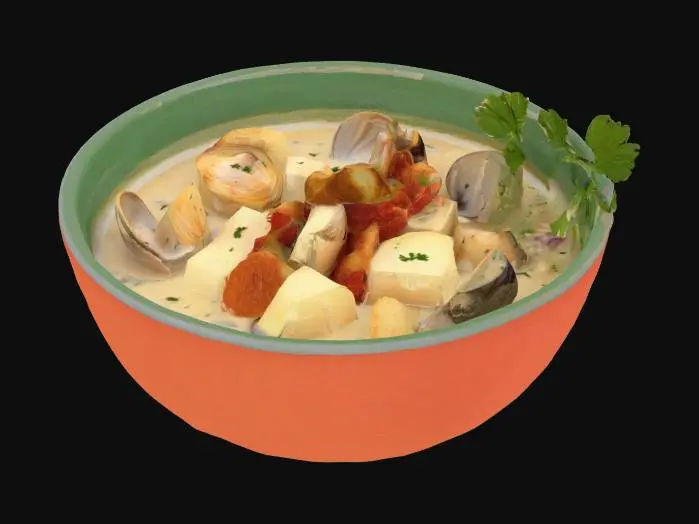 3D model for [Boston]	Clam Chowder, #AroundTheWorld#