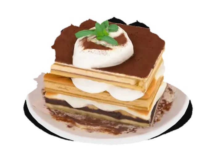 tiramisu - Chocolate 3D model, vytvořený pomocí AI