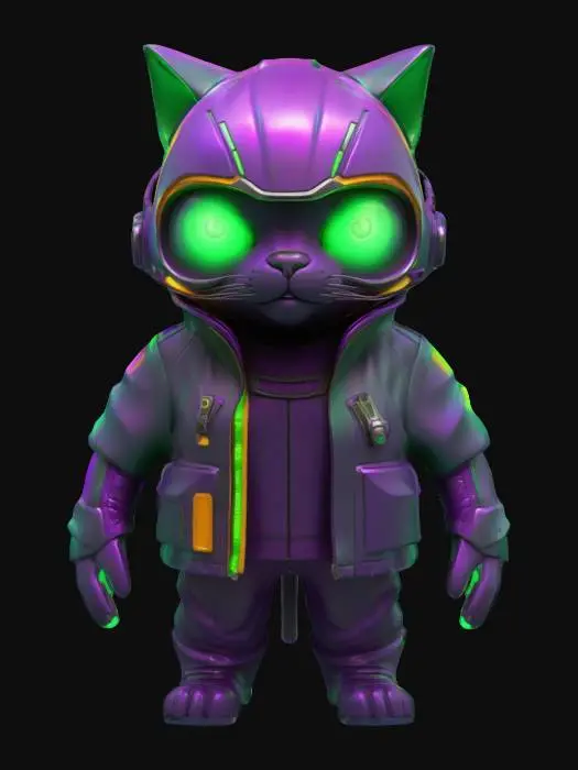 3D model for Cyber Cat Adventure 