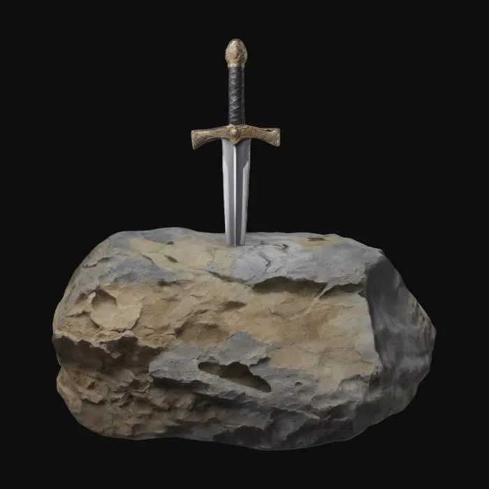 3D model for Excalibur in Stone