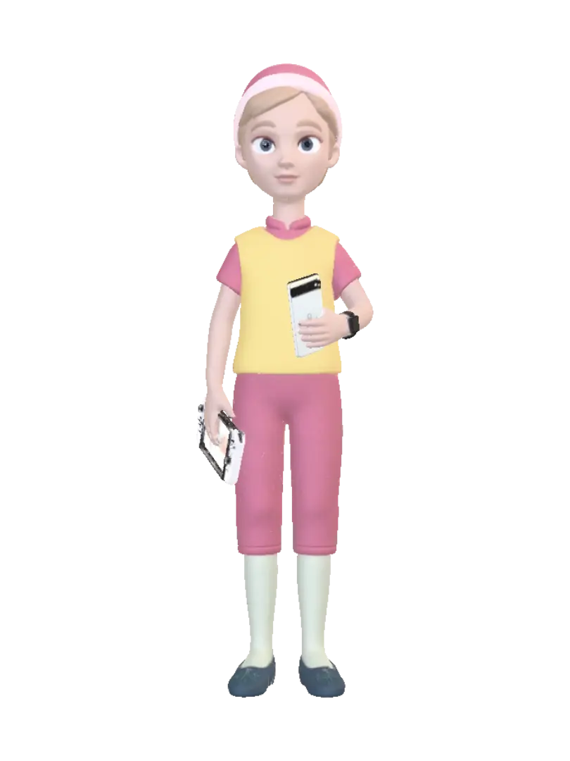 Tech-Savvy Teen - Smartphone 3D model, vytvořený pomocí AI