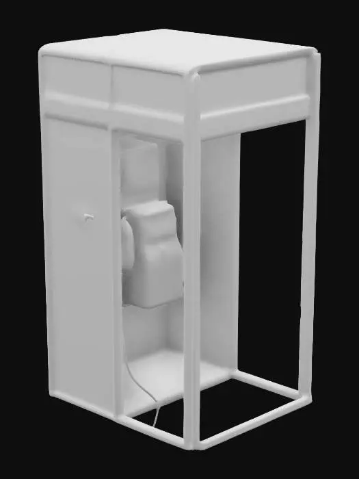 3D model for Vintage Phone Booth