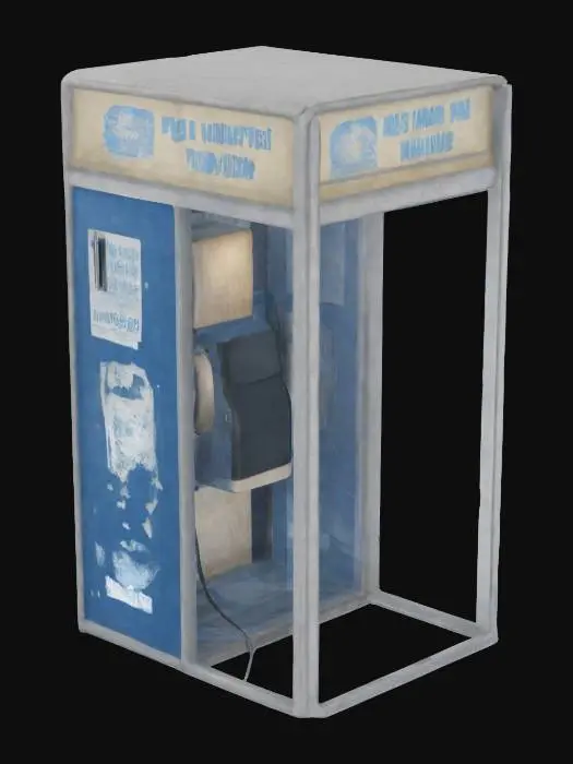 3D model for Vintage Phone Booth