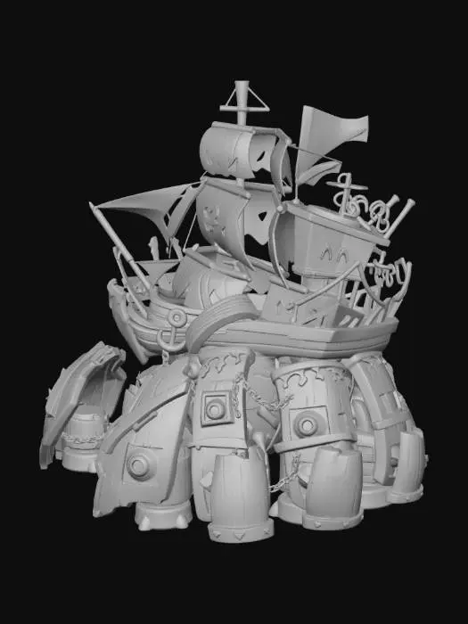 3D model for Clockwork Galleon