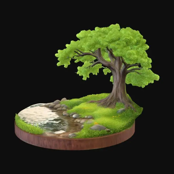 3D model for Tree on the Riverbank