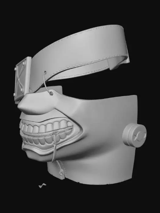 3D model for Zip Mouth Leather Mask
