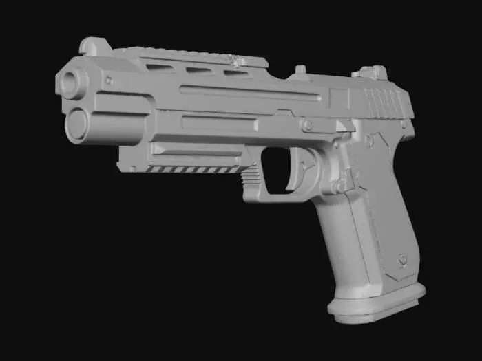 3D model for Yellow Tactical Pistol