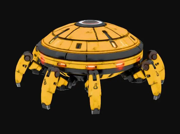 3D model for Explorer Bot in Space Corridor