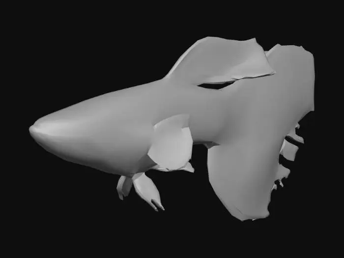 3D model for Blue Metal Dragon Guppy Male