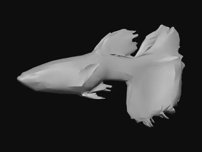 3D model for Mosaic Guppy Male