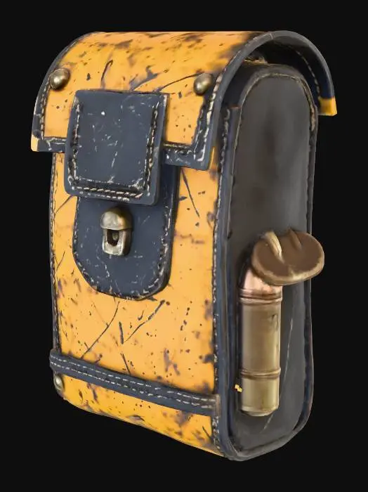 3D model for Futuristic Cyberpunk Leather Satchel