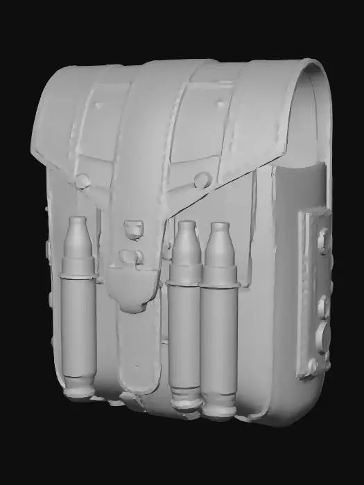 3D model for Futuristic Cyberpunk Ammo Pouch