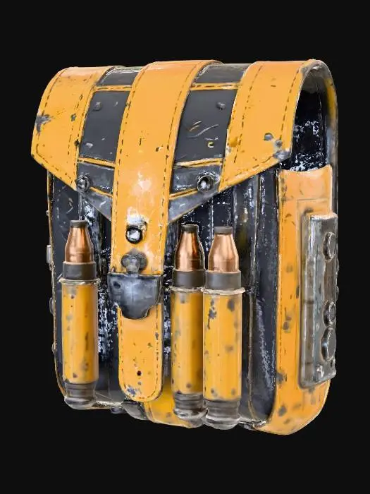 3D model for Futuristic Cyberpunk Ammo Pouch