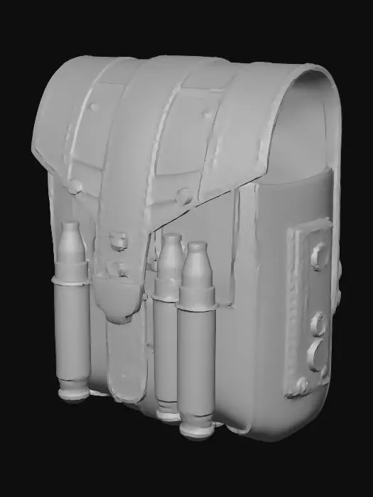 3D model for Futuristic Cyberpunk Ammo Pouch