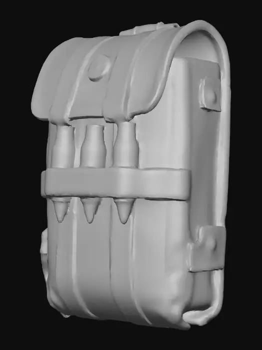 3D model for Futuristic Cyberpunk Ammo Pouch