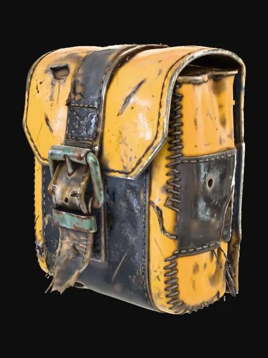 3D model for Futuristic Cyberpunk Leather Satchel