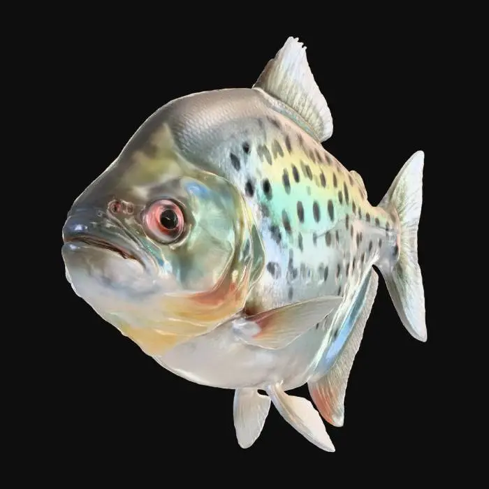 3D model for Black Piranha Juvenile (Serrasalmus Rhombeus)