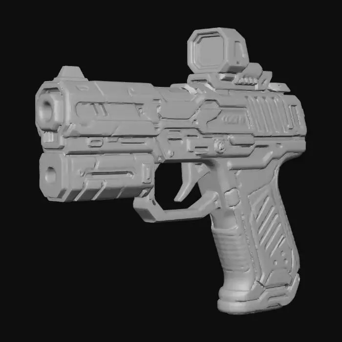 3D model for Cyberpunk Neon Blaster