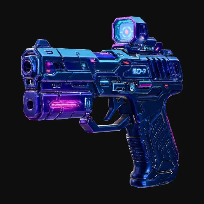 3D model for Cyberpunk Neon Blaster
