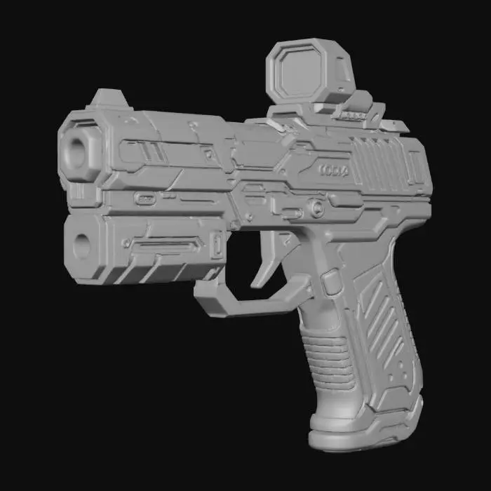3D model for Cyberpunk Neon Blaster