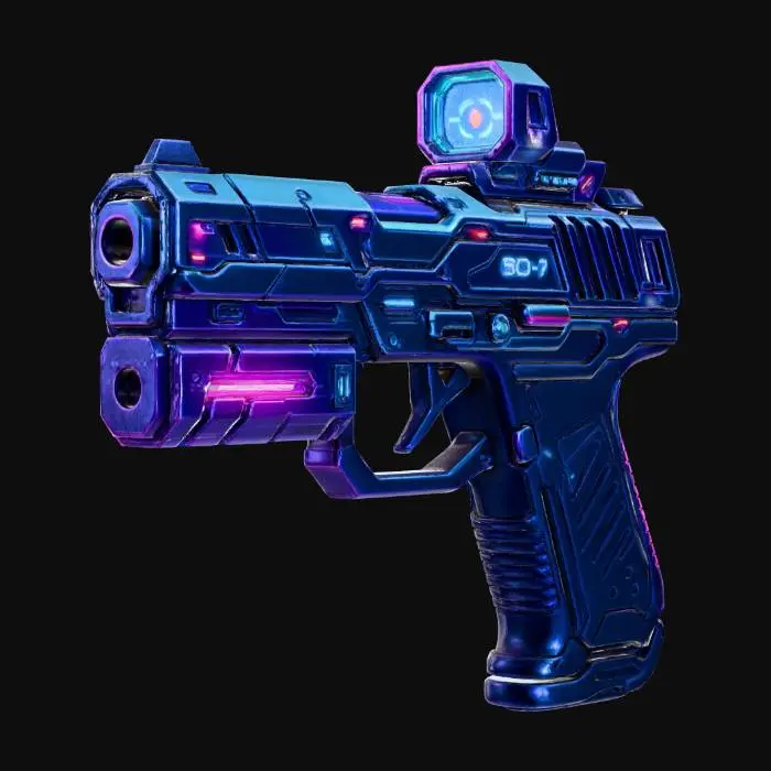 3D model for Cyberpunk Neon Blaster