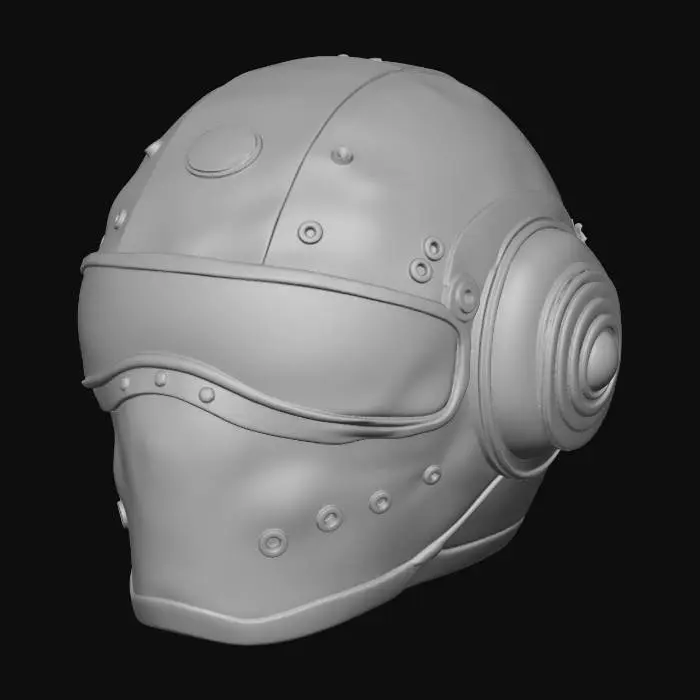 3D model for Steampunk Yellow Flight Helmet