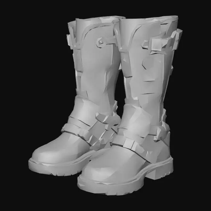 3D model for Futuristic Cyberpunk Boots