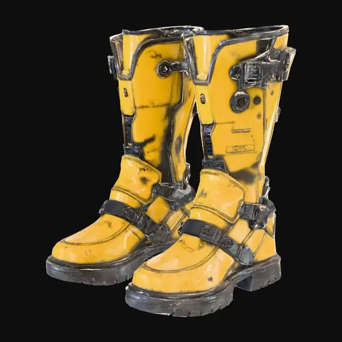 3D model for Futuristic Cyberpunk Boots
