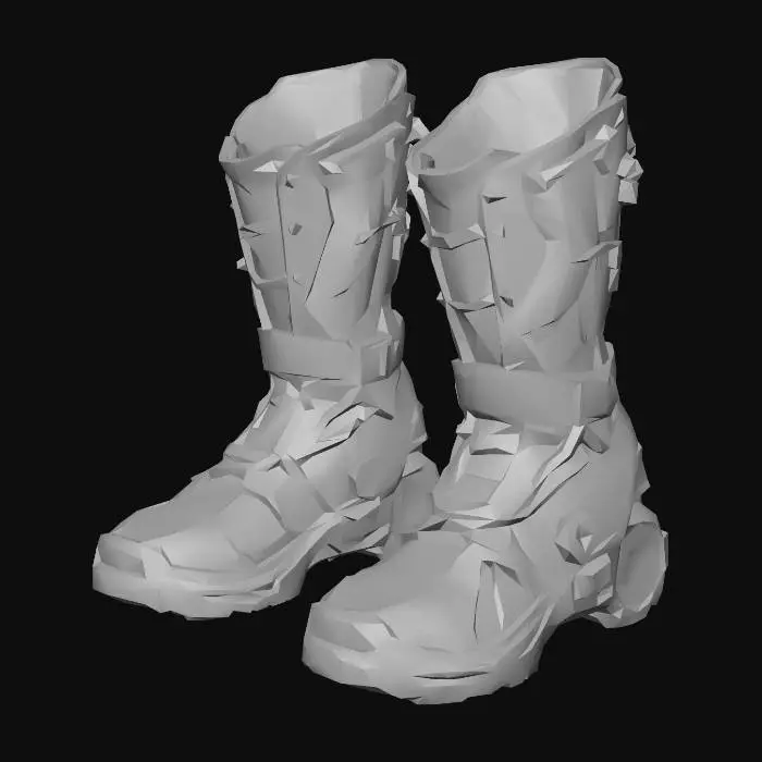 3D model for Futuristic Cyberpunk Boots