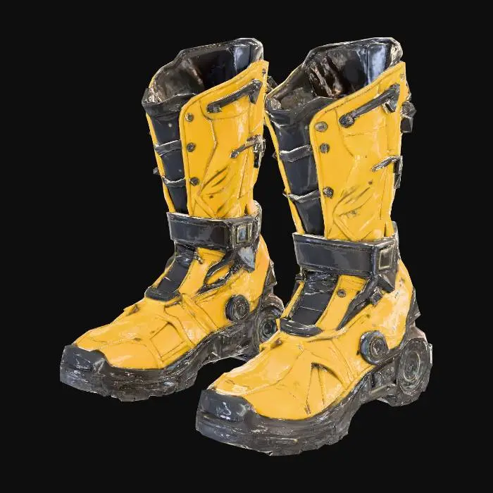 3D model for Futuristic Cyberpunk Boots