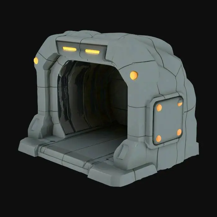 3D model for Futuristic Tunnel Entrance