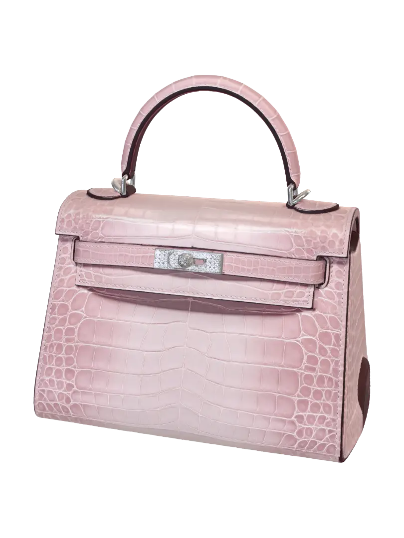 Pink Crocodile Handbag - Purse 3D model, vytvořený pomocí AI