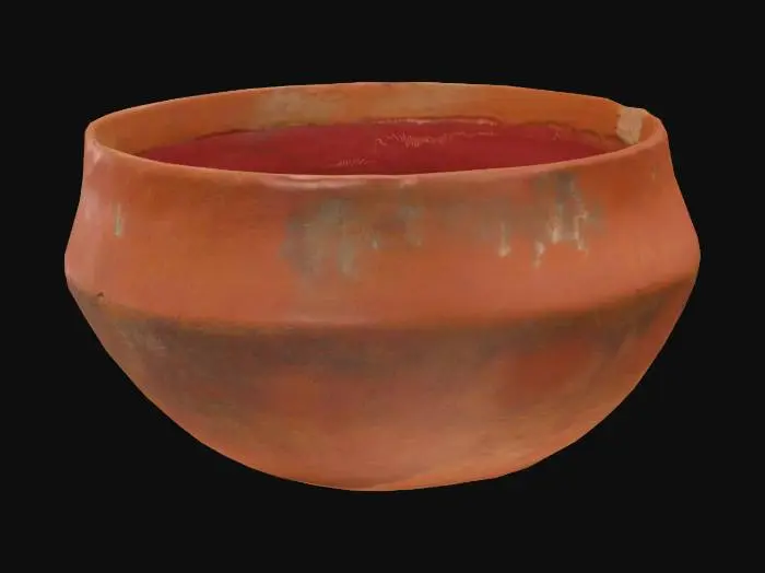 3D model for Ancient Red Clay Bowl