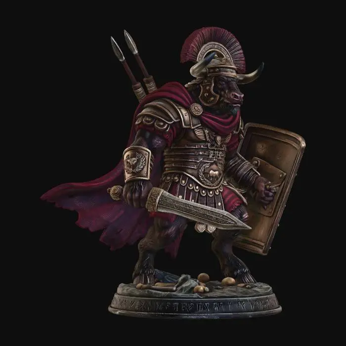 3D model for Ironhorn Minotaur Warlord Roman Centurion
