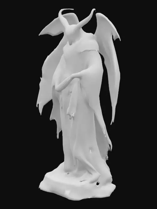 3D model for A hornet mage in robes , holding a pergamen 