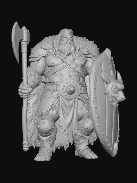 3D model for Barbarian Warlord