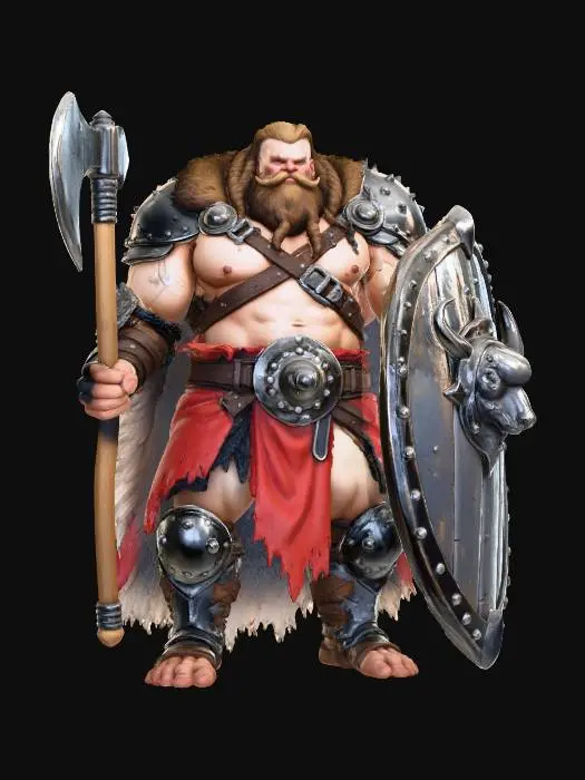 3D model for Barbarian Warlord