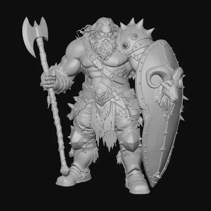 3D model for Mountain Warrior