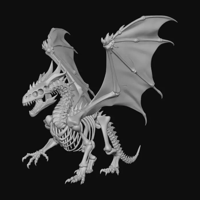 3D model for Astral Skeleton Dragon