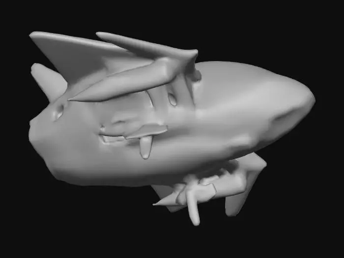 3D model for A cyberpunk flying transport verhicle