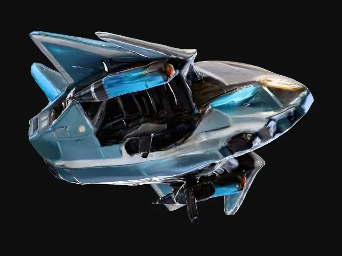 3D model for A cyberpunk flying transport verhicle