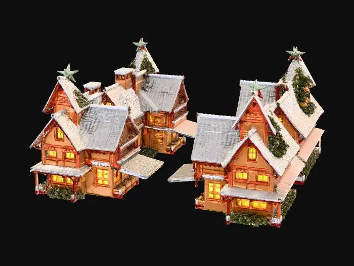 3D model for A Christmas themed midevil village , #Christmas2025#