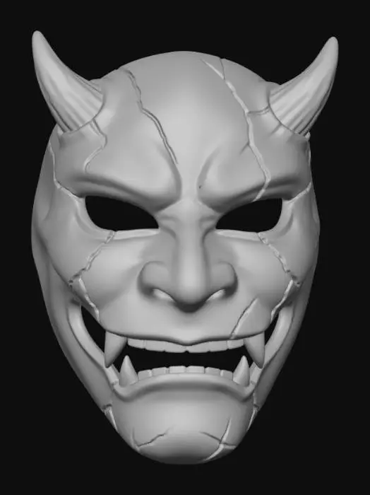 3D model for Crimson Demon Mask