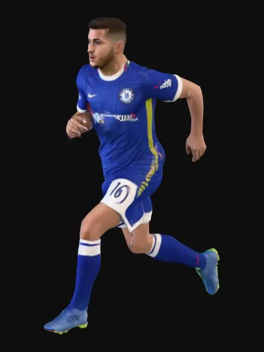 3D model for create eden hazard with chelsea blue set kit form 2019