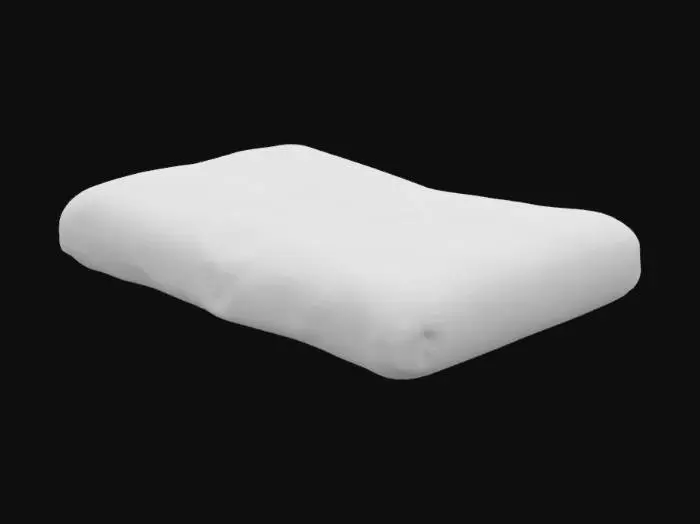 3D model for A thin baby mattress with a faded floral or animal-print cover. The surface is slightly uneven, with subtle indentations as if something once rested there. Some corners are curled up, and the fabric is gently stained or yellowed with age. The overall look is soft, nostalgic, but slightly eerie—like it hasn’t been used in years.
